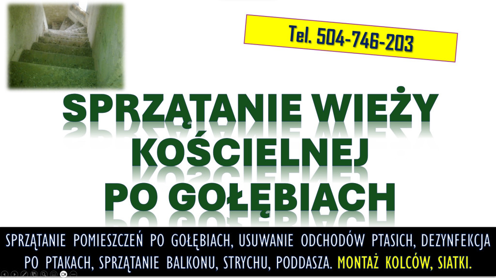 Sprzątanie wieży kościeln...