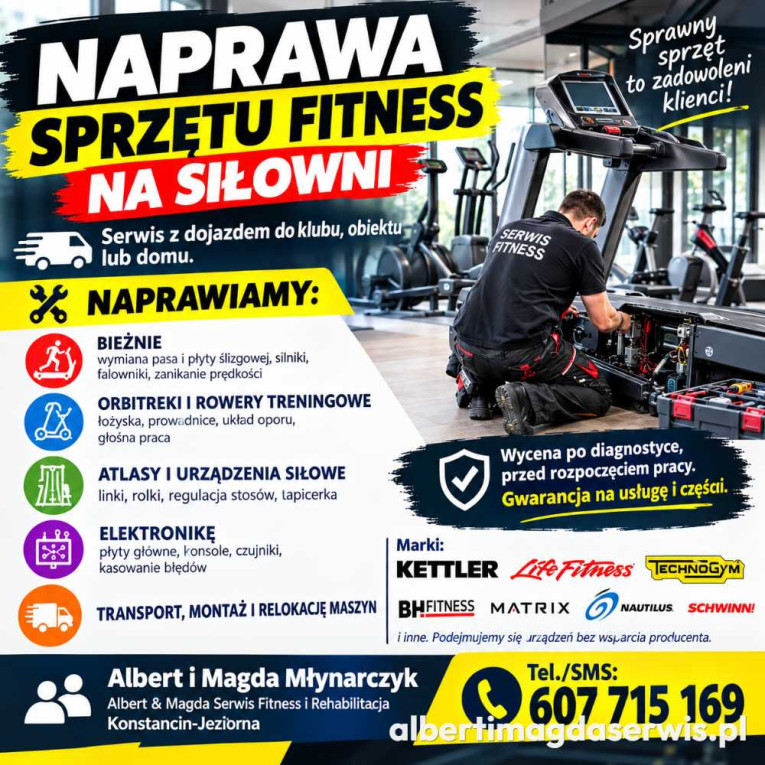 Naprawa sprzętu fitness n...