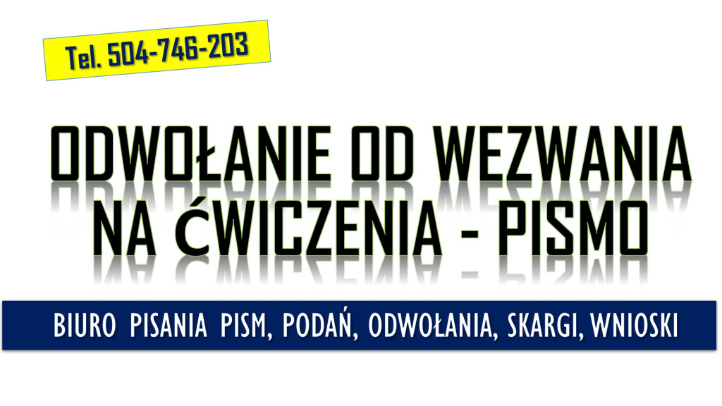 Napisanie odwołania od ćw...
