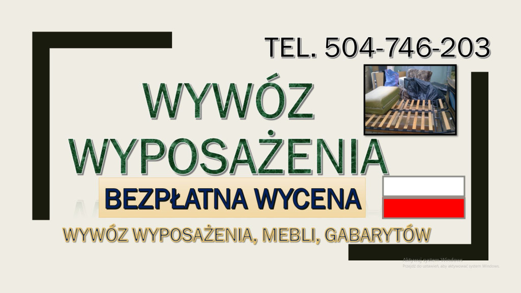 Wywóz mebli, Wrocław, tel...