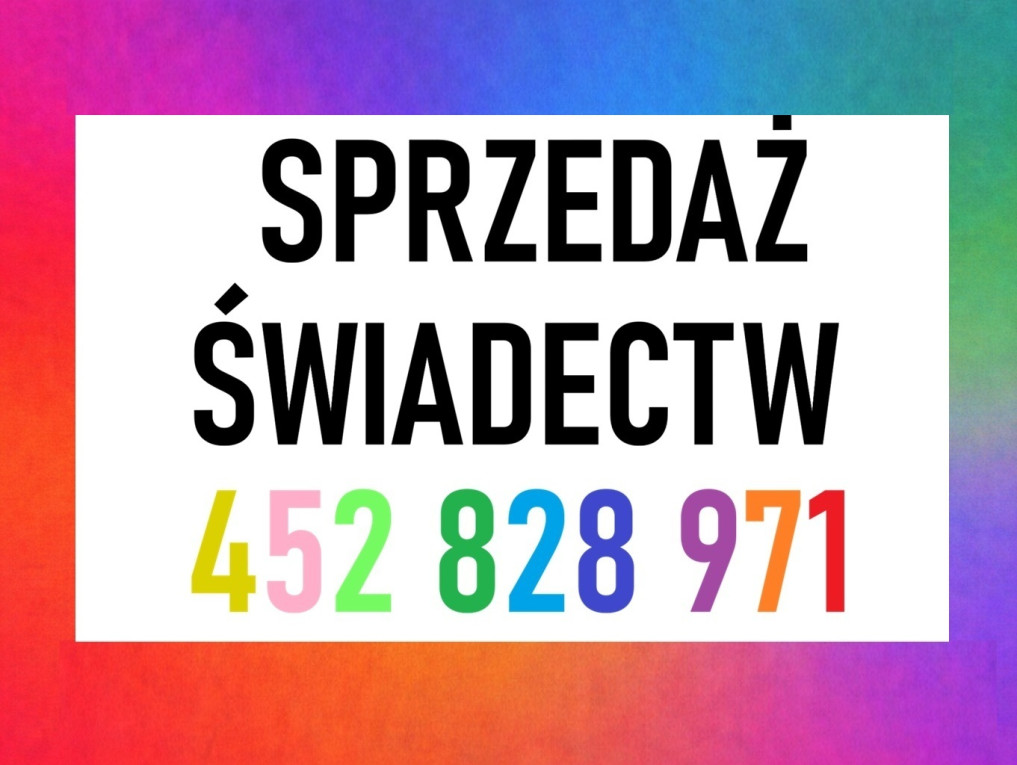 Świadectwo szkoły średnie...