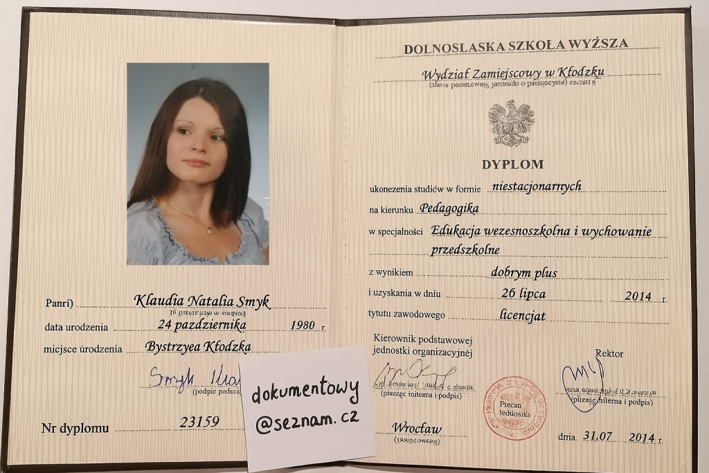 Dyplom Ukończenia Szkoły...