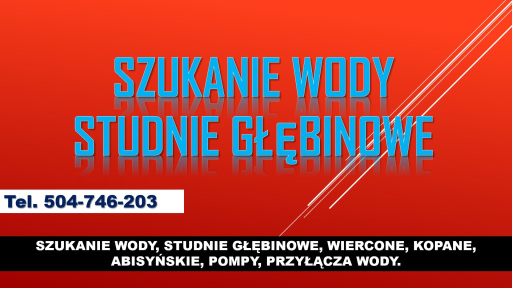 Wykrycie wody na działce,...