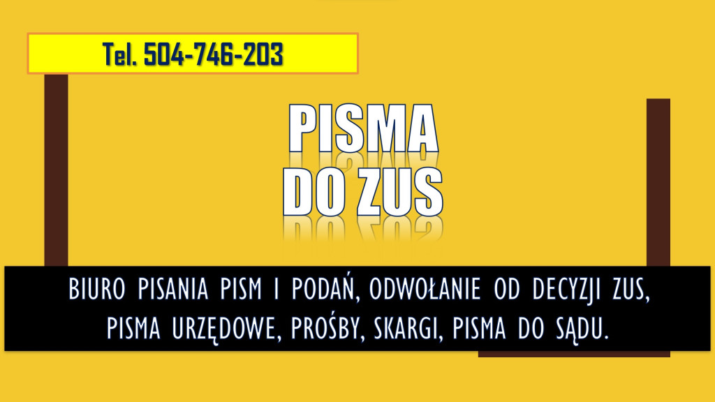 Odwołanie od decyzji ZUS,...