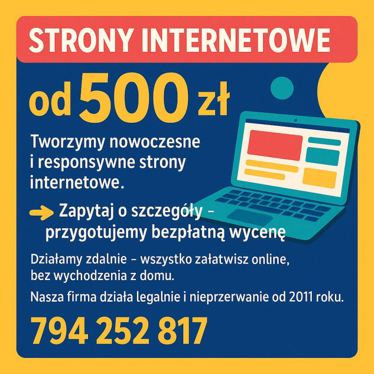 Strona internetowa za 500...