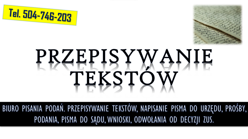 Przepisywanie tekstów z n...