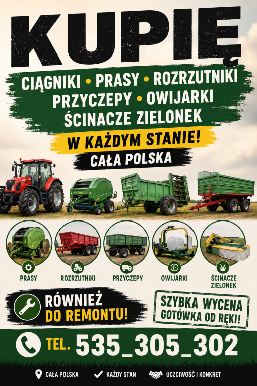Ciągniki prasy rozrzutnik...