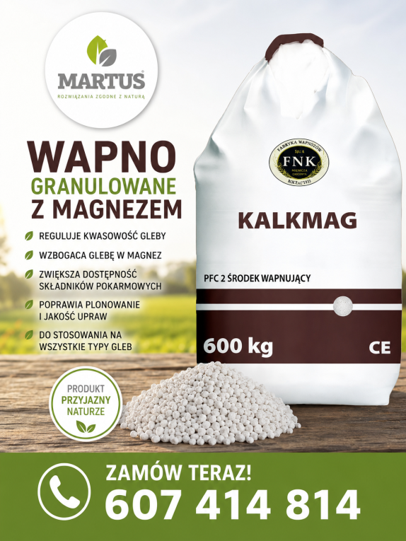 Wapno granulowane z magne...