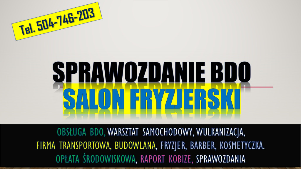 BDO zakładu fryzjerskiego...