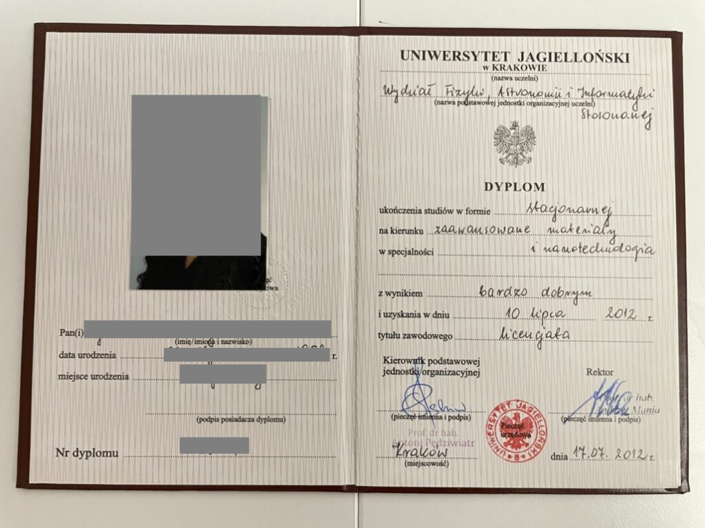 Kupie dyplom inżyniera Ku...