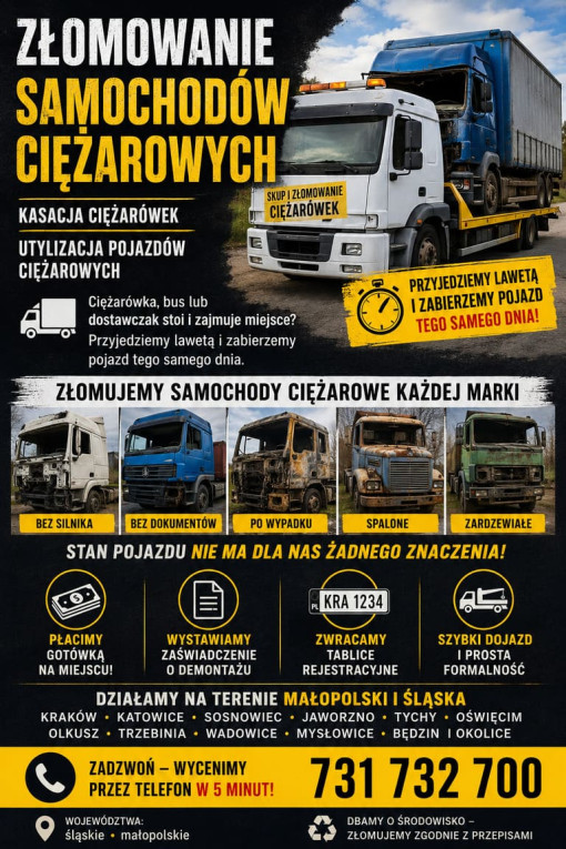 Złomowanie ciężarówek i b...