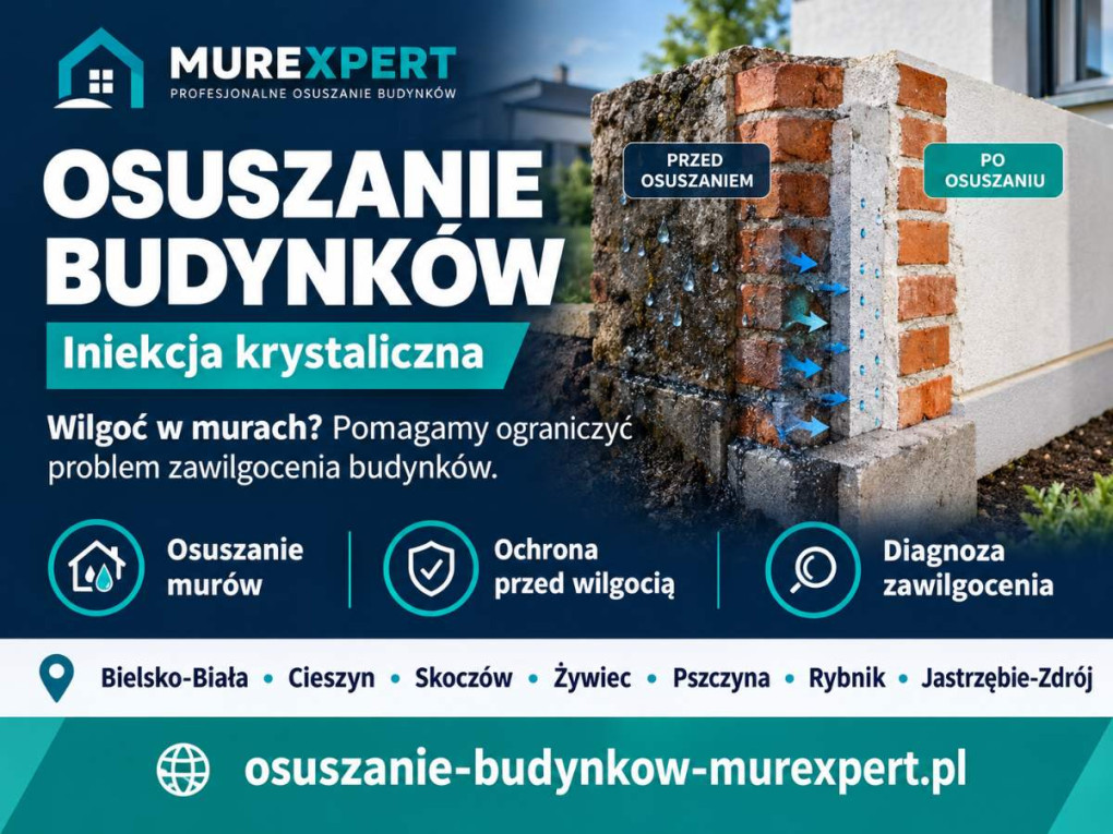 Osuszanie budynków Żywiec...