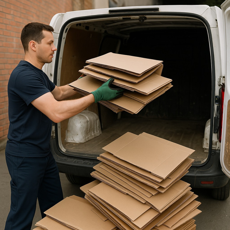 Usługi odbioru kartonu, w...