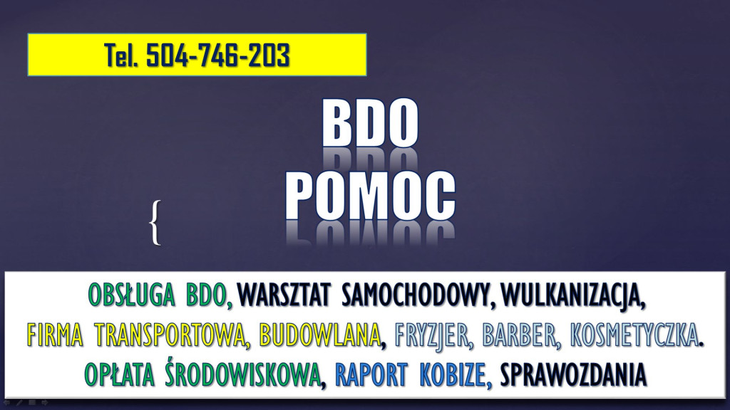 Wpis do BDO dla firmy tra...