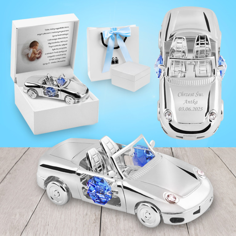 Srebrne Auto Niebieskie -...