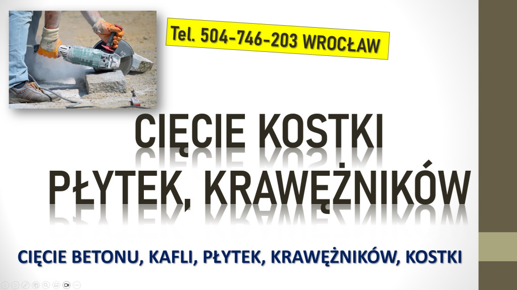 Usługi cięcia kostki, tel...