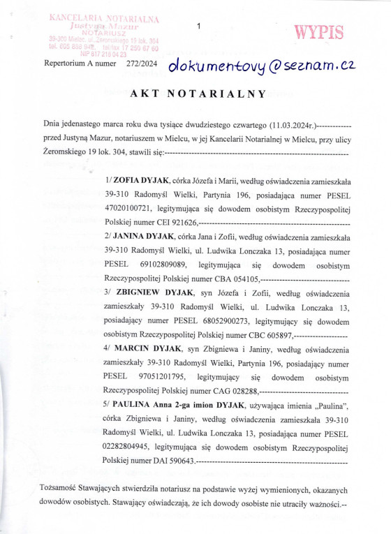 Pozwolenie na budowę , Ak...