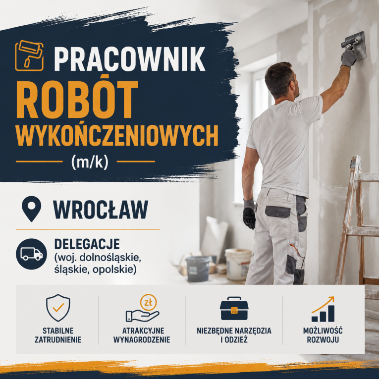 Pracownik robót wykończen...